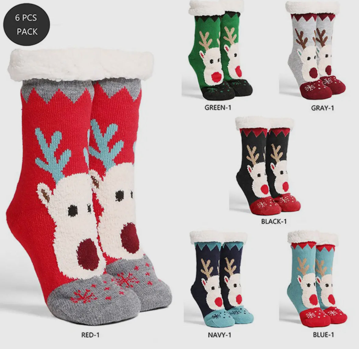 Luxury Soft Reindeer Mini Crew Winter Socks
