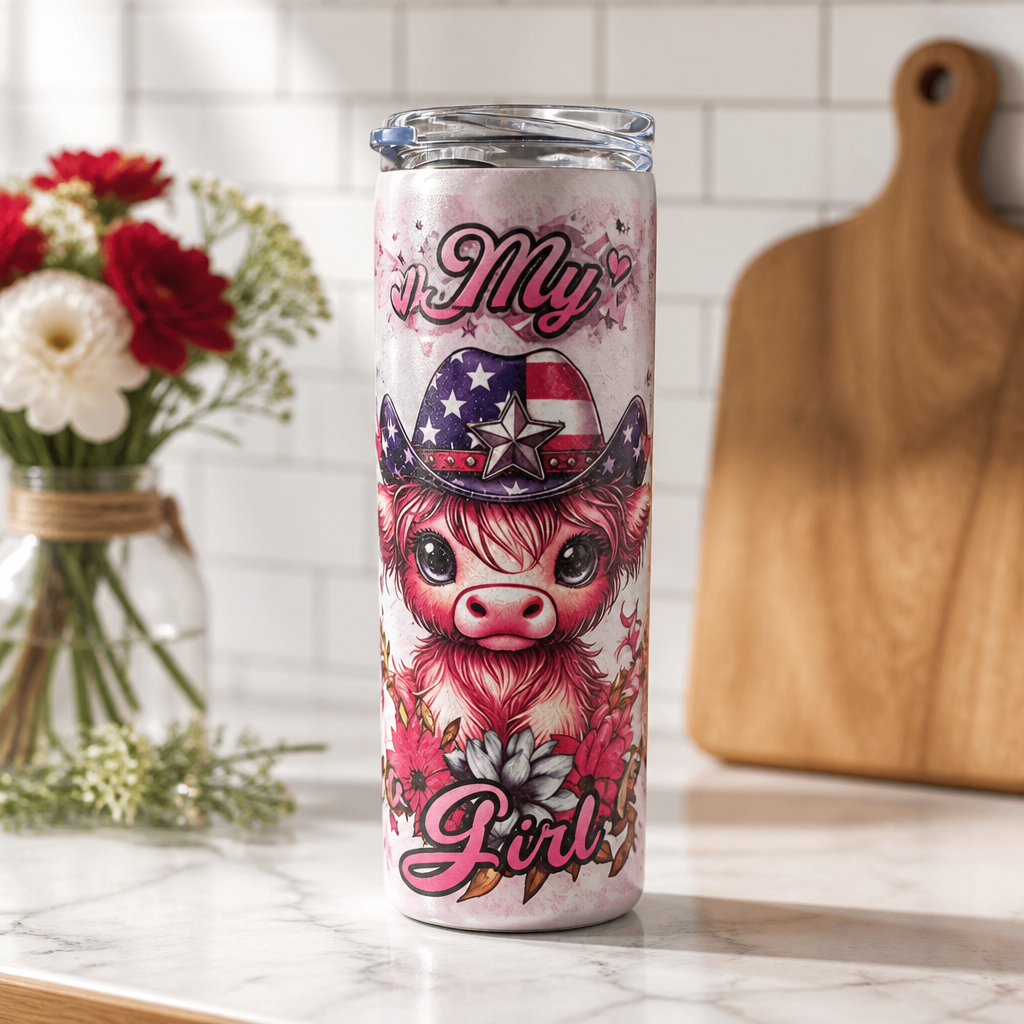 Stainless Steel 250z Cute Cow Tumbler