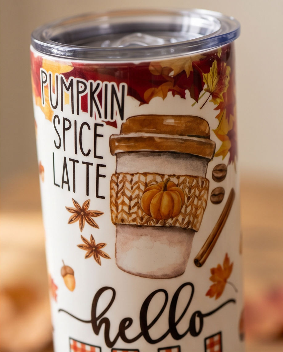Hello Fall 20 oz Tumbler | Autumn Gift Idea | Gifty Things