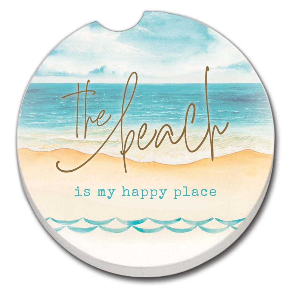 My Happy Place Bulk Stone Car Coaster-NO PACKAGING