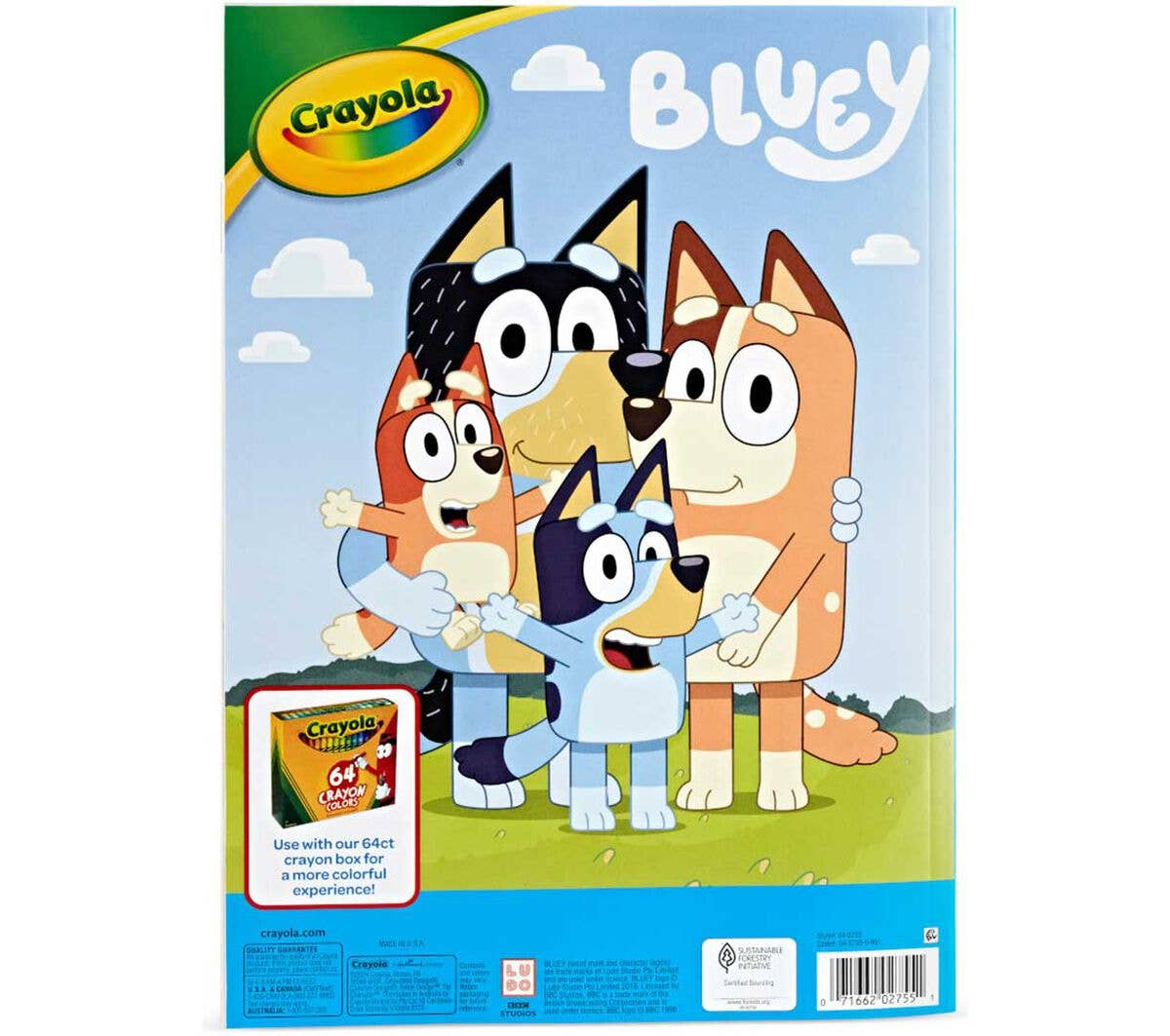 Bluey Crayola 96 Page Coloring Book with Sticker Sheet
