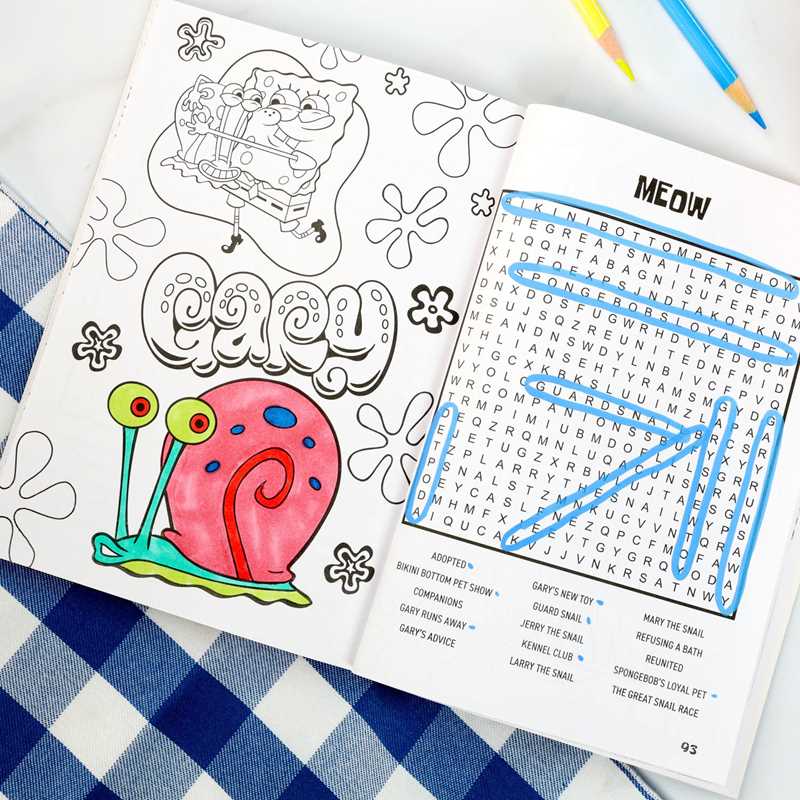 SpongeBob SquarePants Word Search and Coloring Book by Editors of Thunder Bay Press