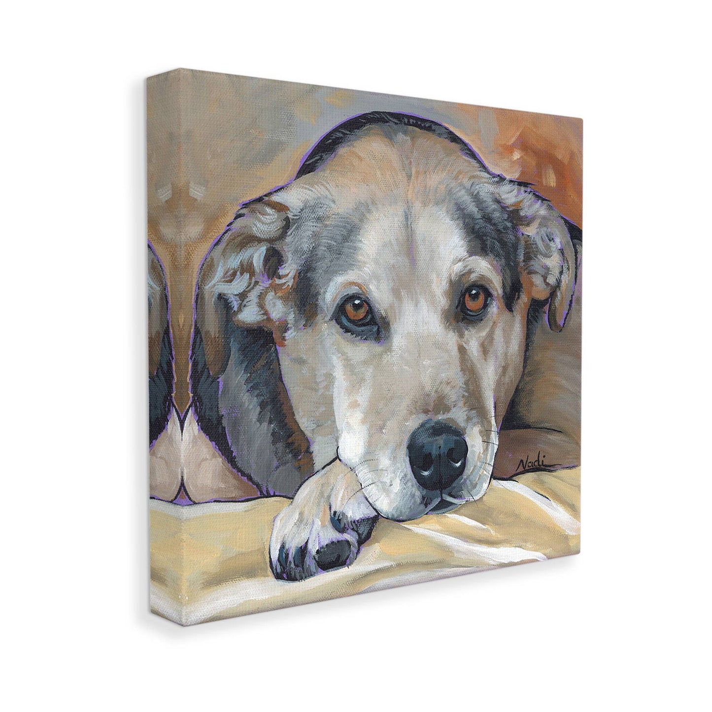 Cozy Dog Portrait Canvas Art