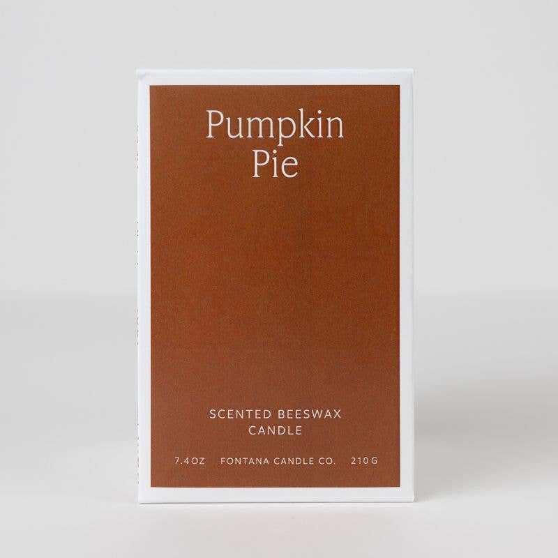 Pumpkin Pie Essential Oil Beeswax Jar Candle: Non-Toxic