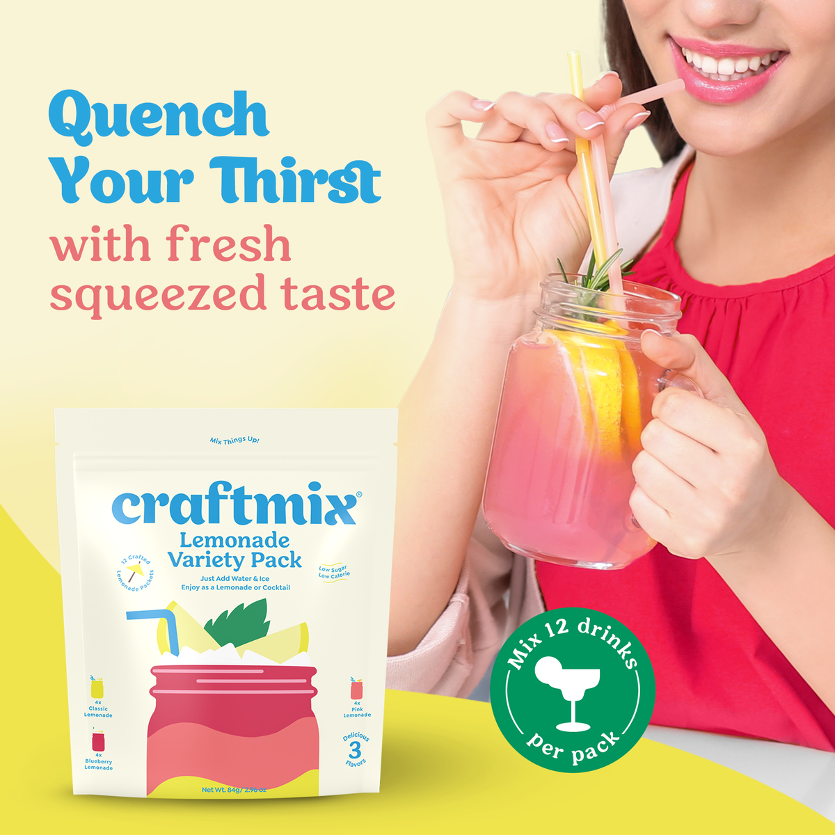 Lemonade Variety Pack Cocktail Mixers -6 Serving Multipack