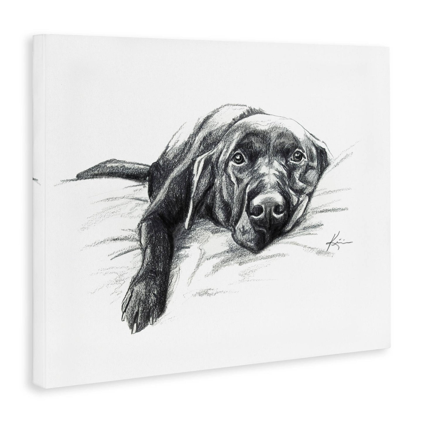 Naptime Black Labrador - Unframed Wall Art