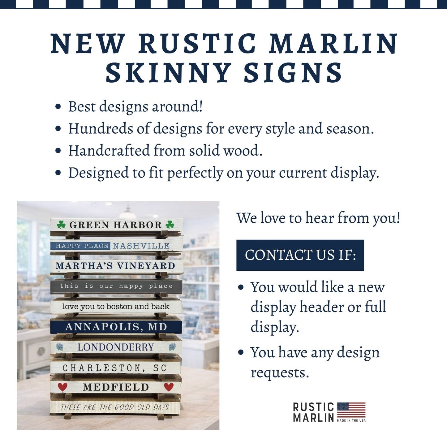 America Flag 1776-2026 Skinny Sign | Patriotic Wooden Decor