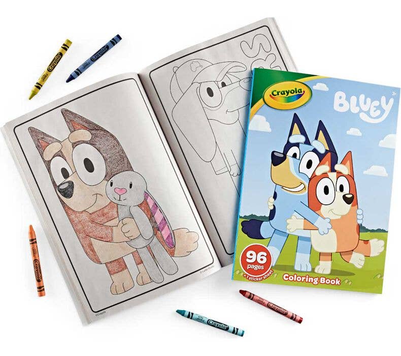 Bluey Crayola 96 Page Coloring Book with Sticker Sheet
