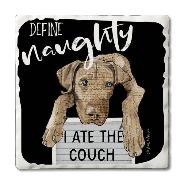 The Couch Single Absorbent Stone Tumbled Tile Coaster