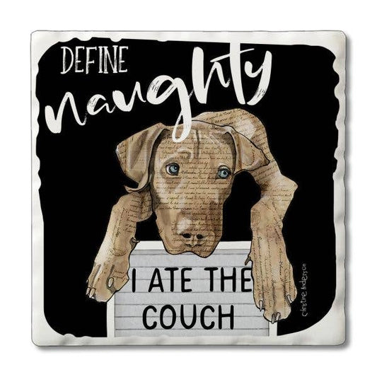 The Couch Single Absorbent Stone Tumbled Tile Coaster