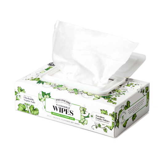 Poo~Pouri Cucumber & Aloe Poo~Pourri Flushable Wipes 50ct