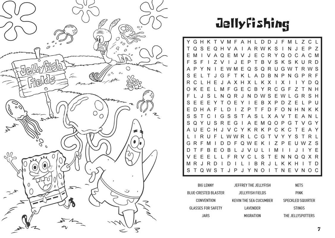 SpongeBob SquarePants Word Search and Coloring Book by Editors of Thunder Bay Press