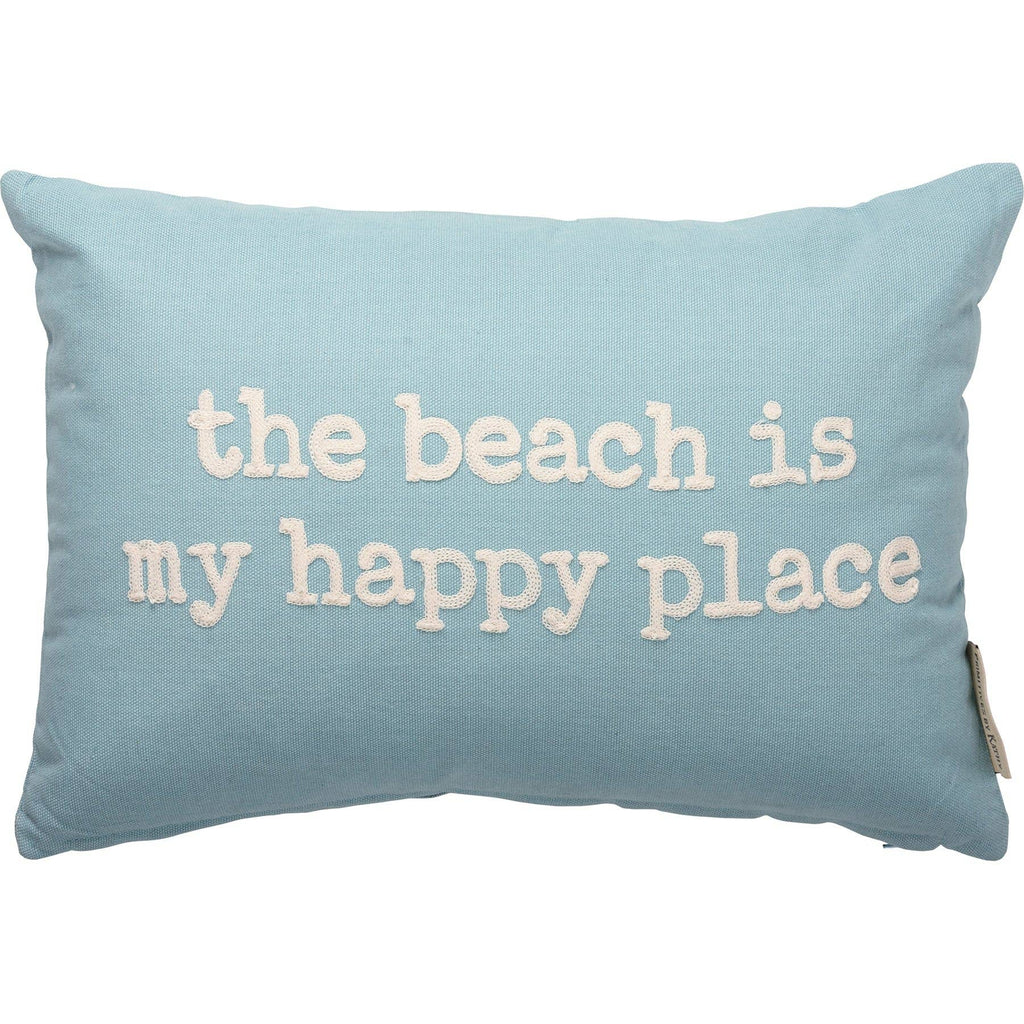 The Beach Is My Happy Place Pillow
