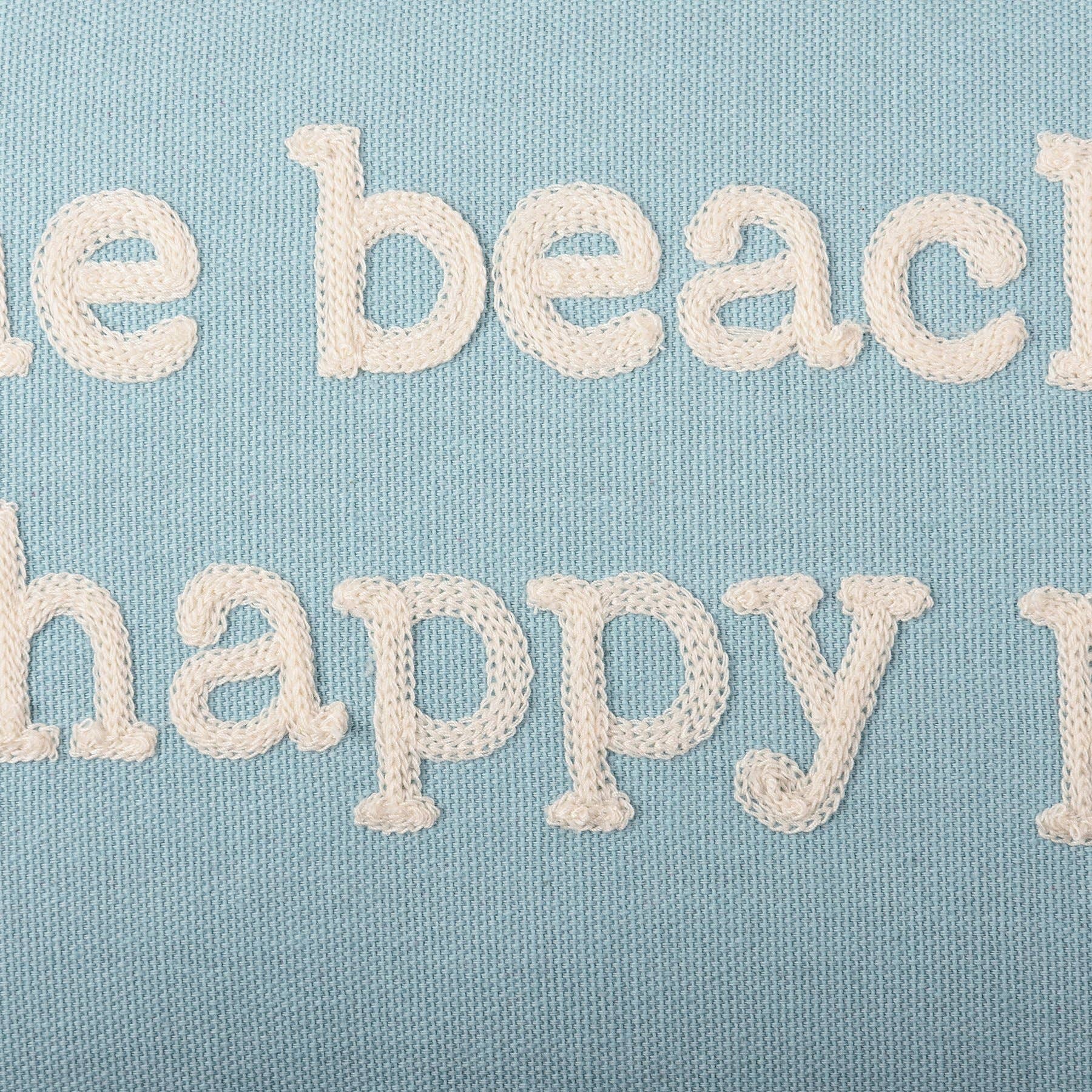 The Beach Is My Happy Place Pillow