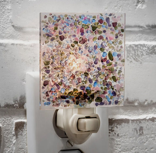 Fused Glass Flower Night Light