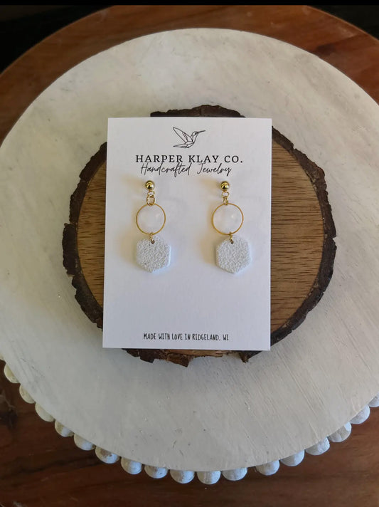 The Hex-Halo Set earrings
