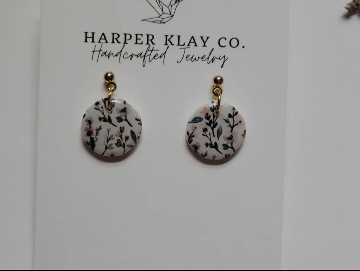 The L'il Flower Dangles Clay Polymer Earrings