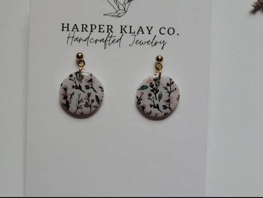 The L'il Flower Dangles Clay Polymer Earrings
