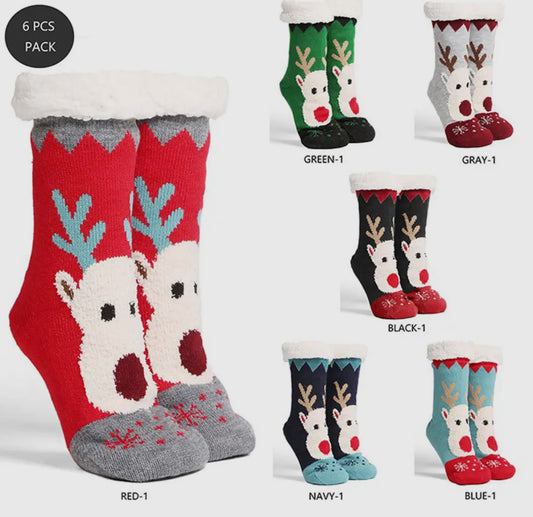 Luxury Soft Reindeer Mini Crew Winter Socks