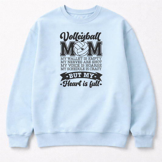 Volleyball Mom Sweatshirt in Sky Blue