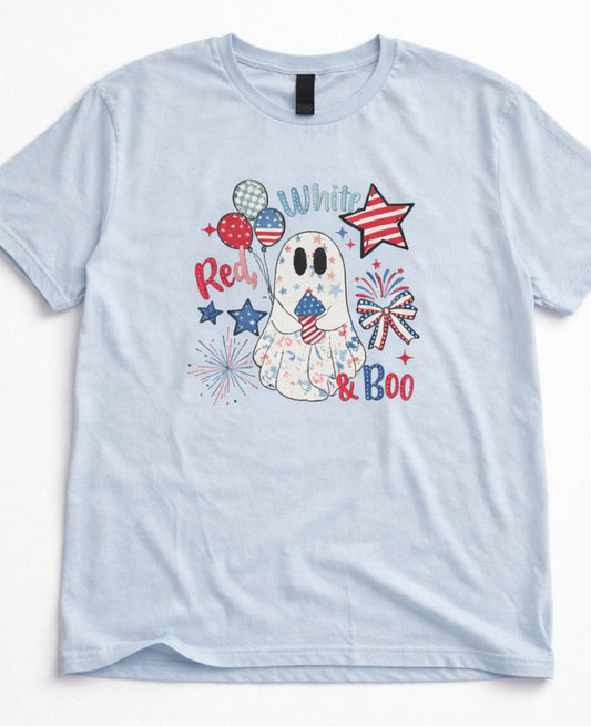 Red, White & Boo SS Tee