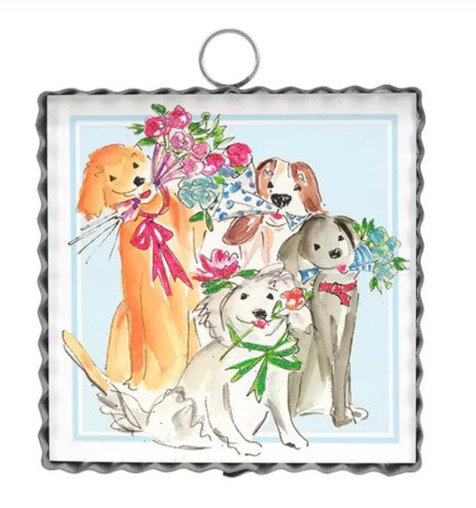 RTC Mini Charm Dogs with Flowers