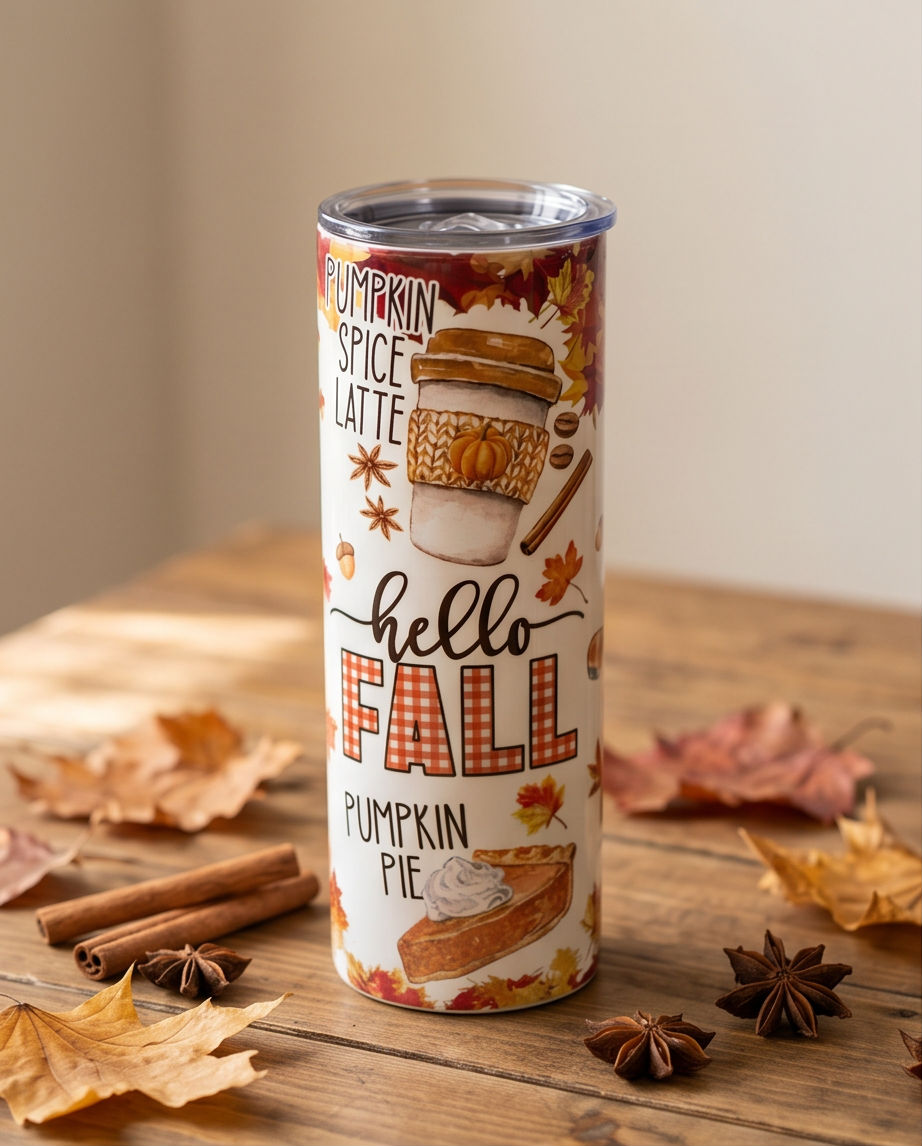 Hello Fall 20 oz Tumbler | Autumn Gift Idea | Gifty Things