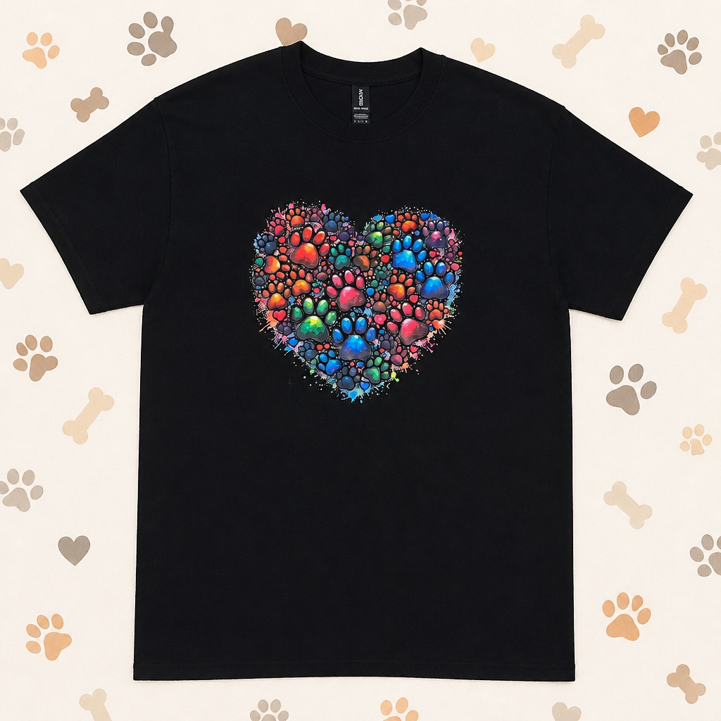 Heart Paw Print Tee