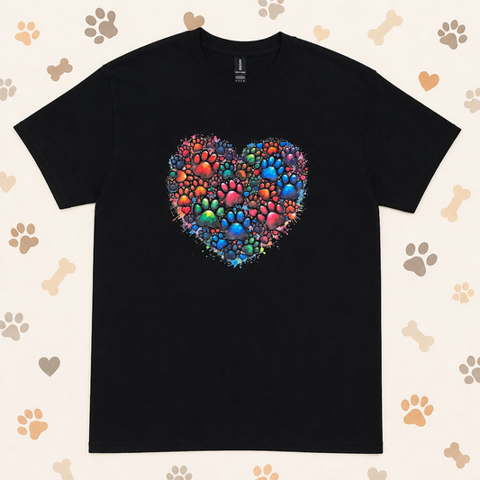 Heart Paw Print Tee