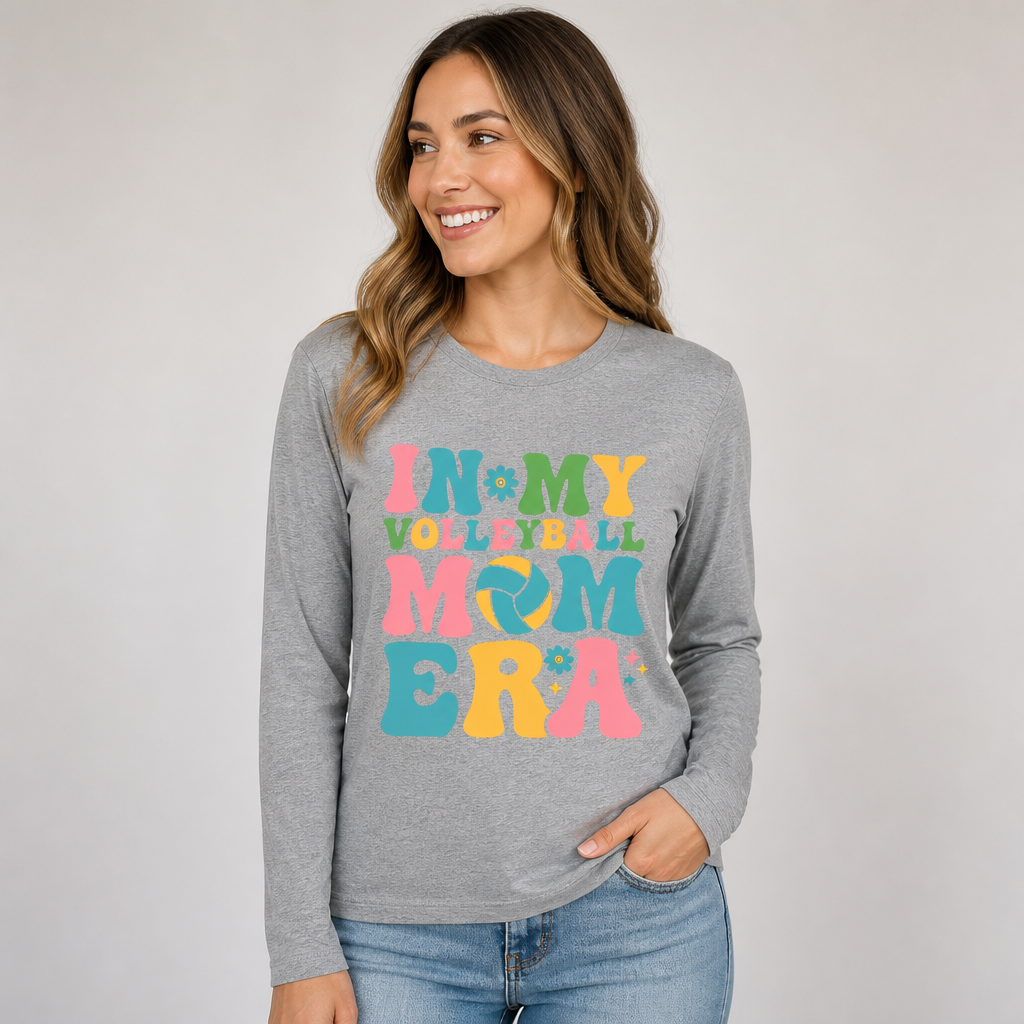 Retro Volleyball Mom Era L/S Tee