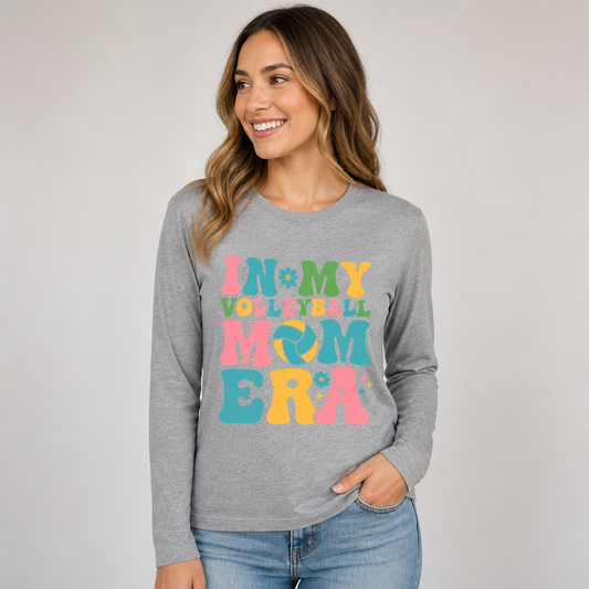 Retro Volleyball Mom Era L/S Tee