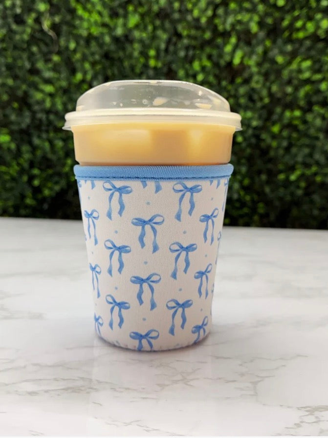 Blue Bow Coquette Cup Sleeve
