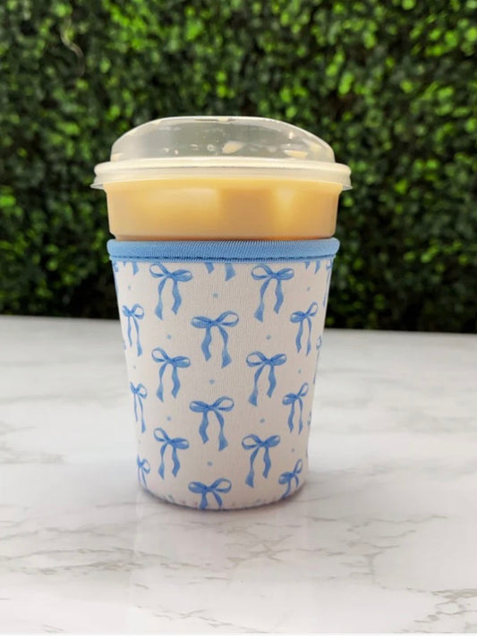 Blue Bow Coquette Cup Sleeve