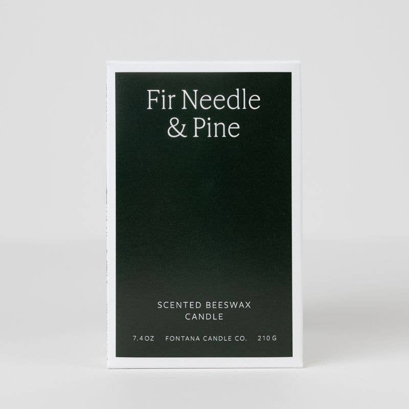 Fir & Pine Essential Oil Beeswax Jar Candle: Non-Toxic