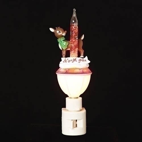Rudolph North Pole Bubble Swivel Plug-in Nightlight
