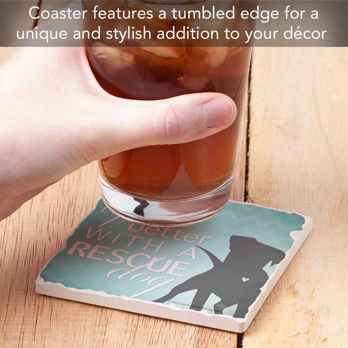 Thirstystone "Rescue Dog" Single Absorbent Stone Coaster