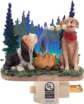 Roman Camping Dogs NightLight 5.25"