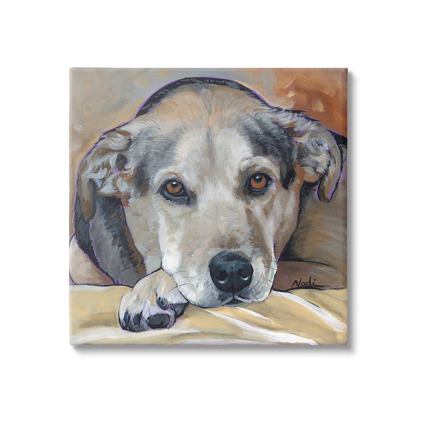 Cozy Dog Portrait Canvas Art