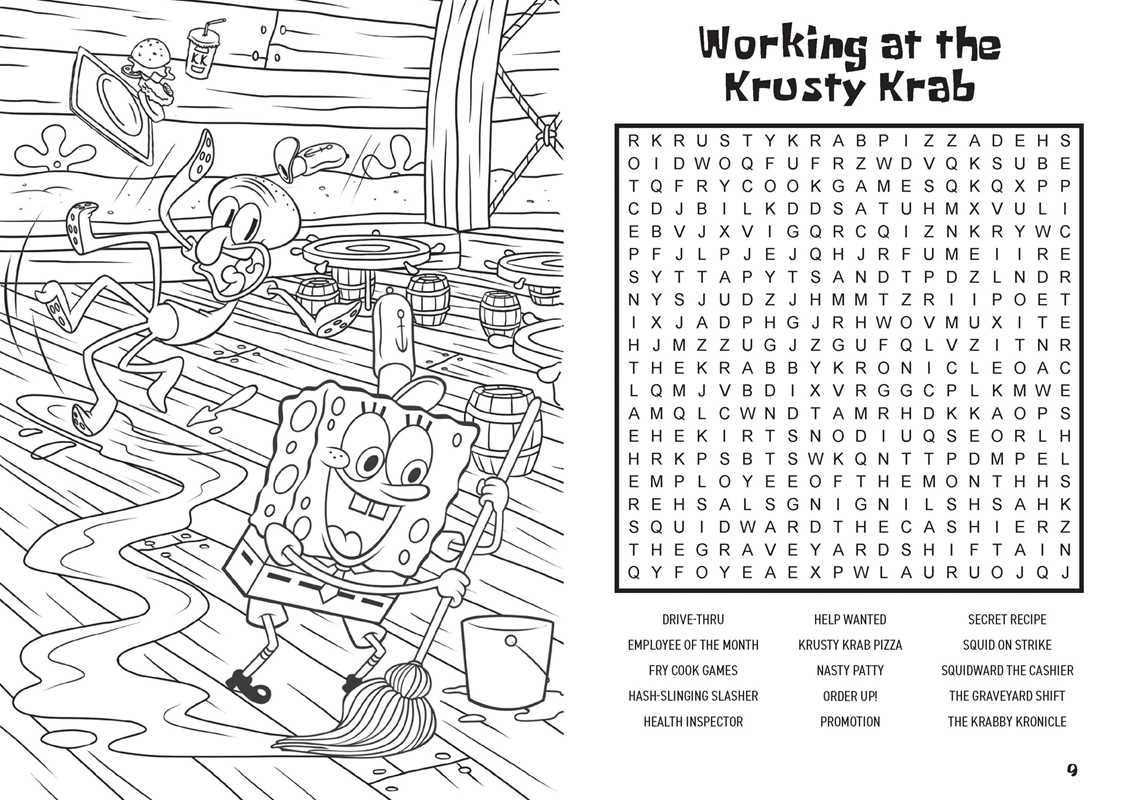 SpongeBob SquarePants Word Search and Coloring Book by Editors of Thunder Bay Press