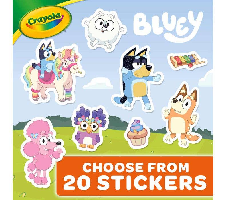 Bluey Crayola 96 Page Coloring Book with Sticker Sheet