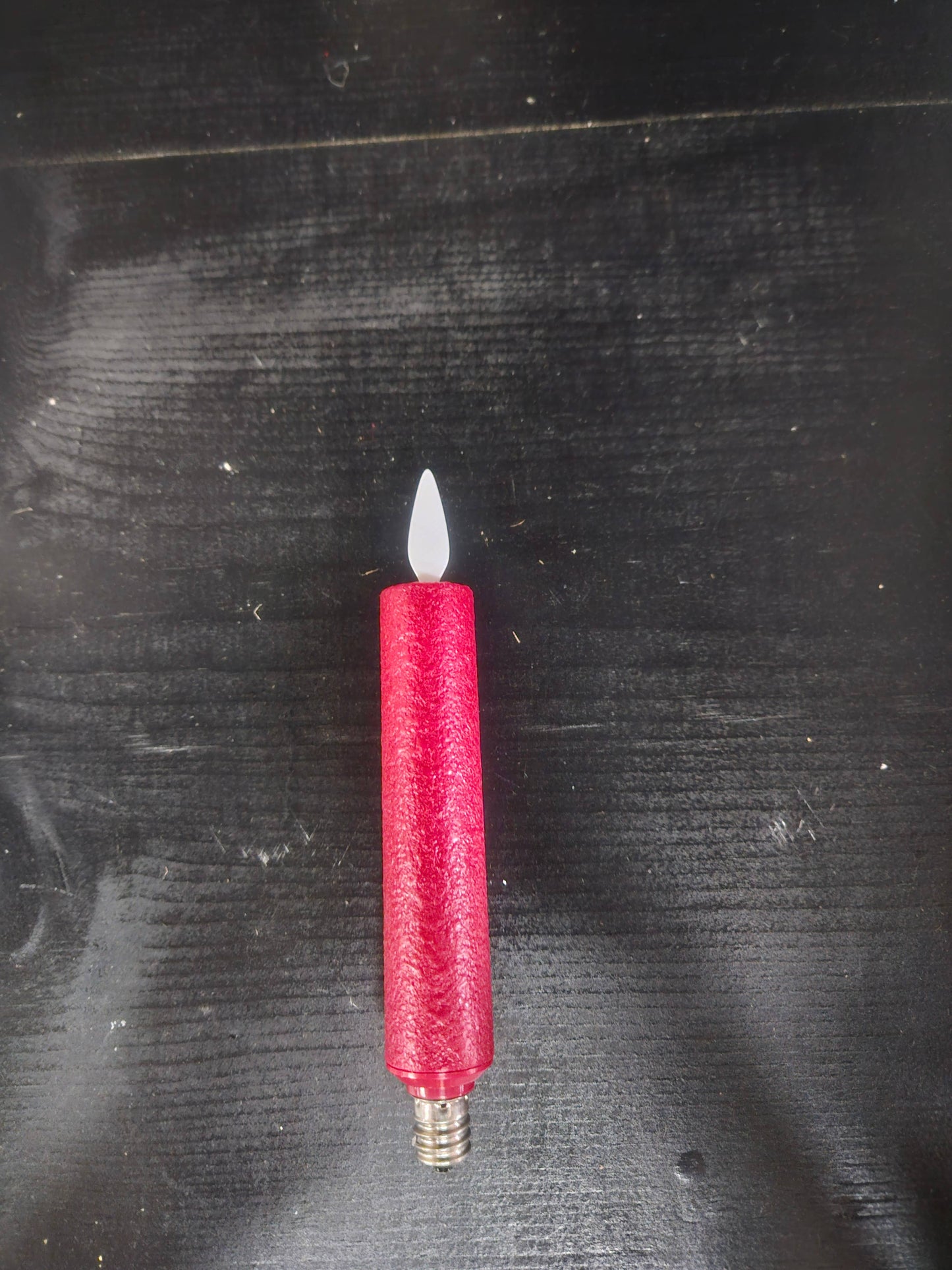 Red Electric Moving Flame LED Candle 5.5in