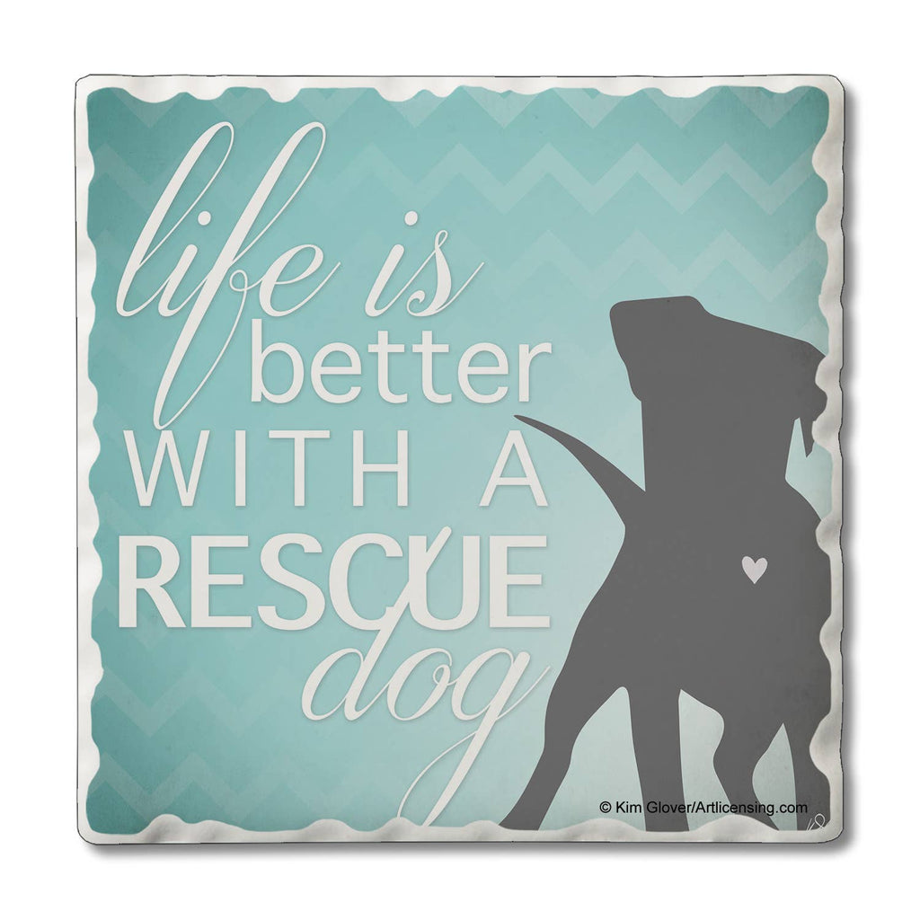 Thirstystone "Rescue Dog" Single Absorbent Stone Coaster