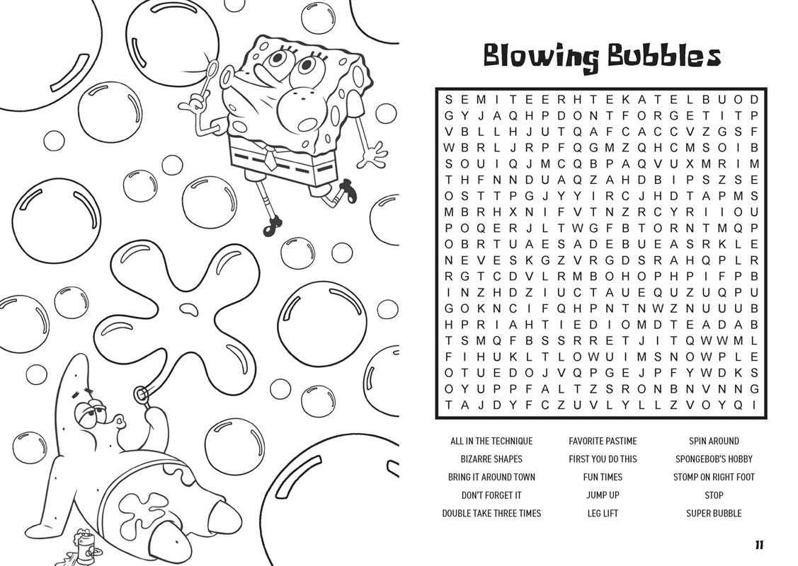 SpongeBob SquarePants Word Search and Coloring Book by Editors of Thunder Bay Press