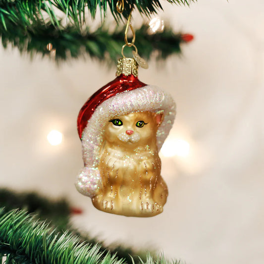 Old World Christmas Santa Kitten